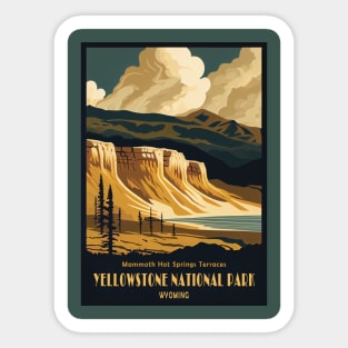 Yellowstone National Park Vintage Travel Poster Sticker